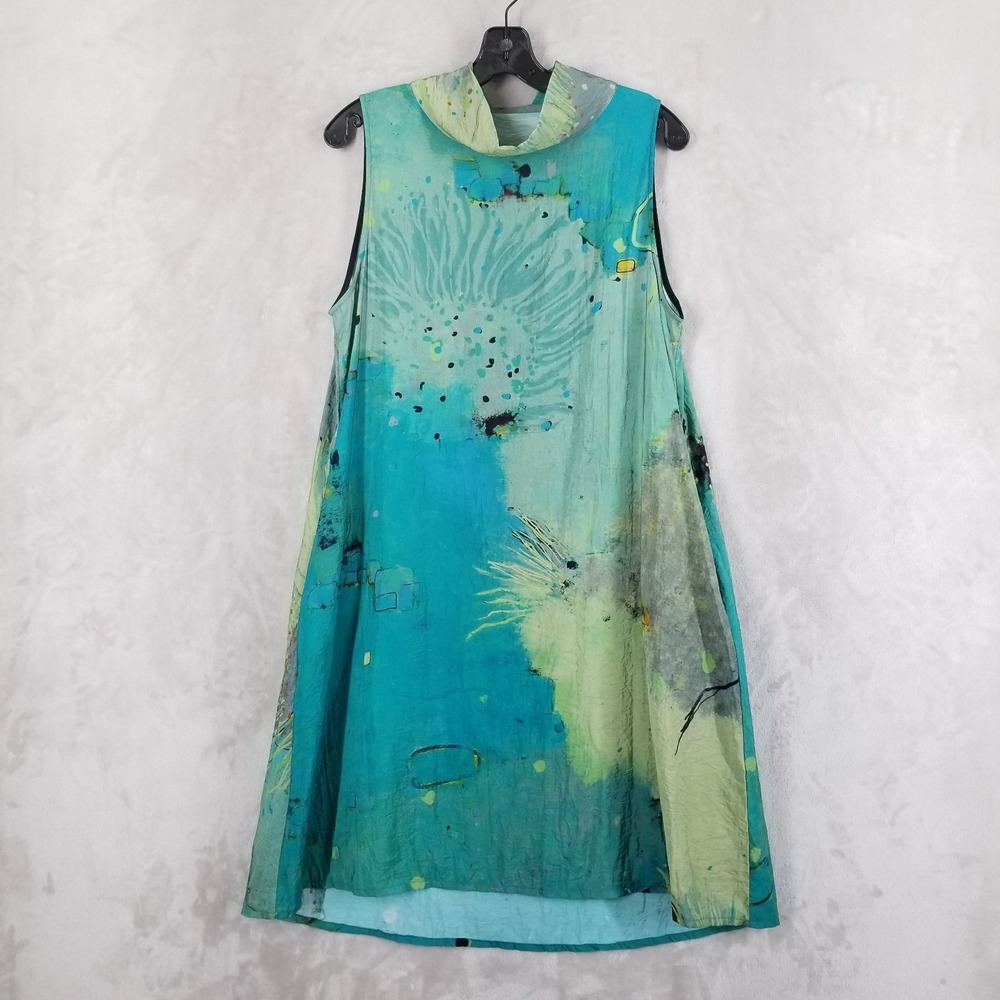 3 Potatoes - Sleeveless Teal & Aqua A-Line Dress(did not fit so reposhing.)